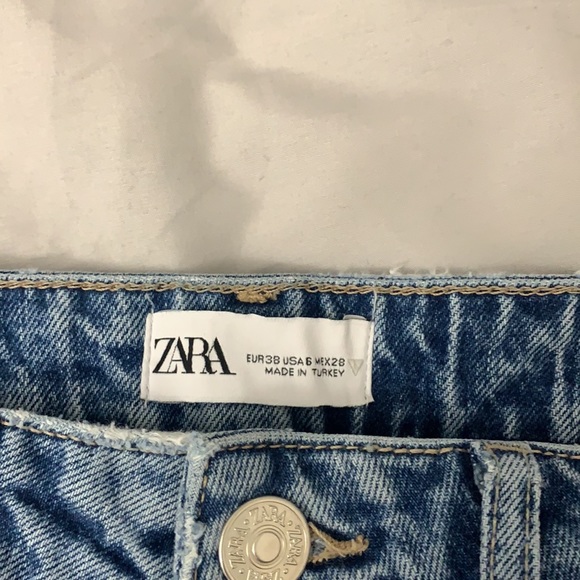 Zara High Rise Slim Blue Jeans Size 6 - Picture 2 of 3